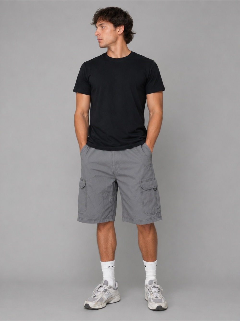 Lee Extreme Motion Gray Cargo Shorts Men’s Size 40 Stretch Performance Casual